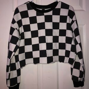 Forever 21 checkered cropped sweater.